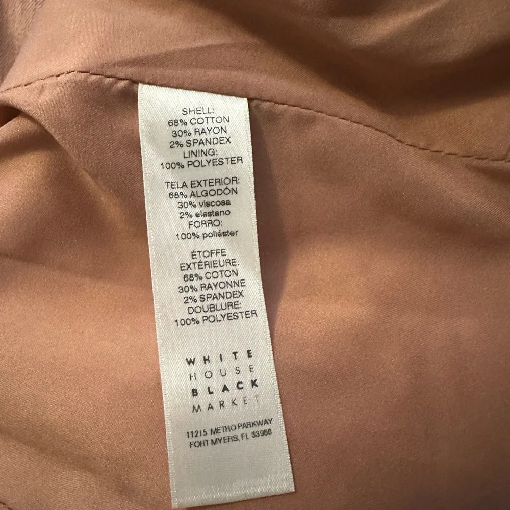WHBM Fitted Velvet Blazer Pink Size 2P - Picture 5 of 5